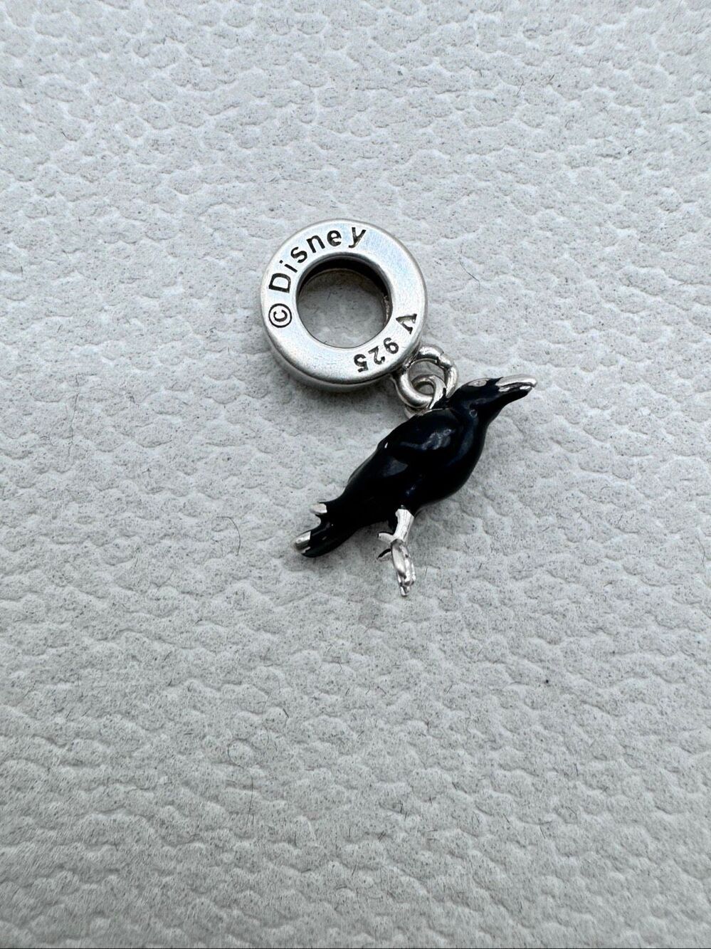 Disney Sleeping Beauty Maleficent Raven Diablo 925 Sterling Silver Charm OS